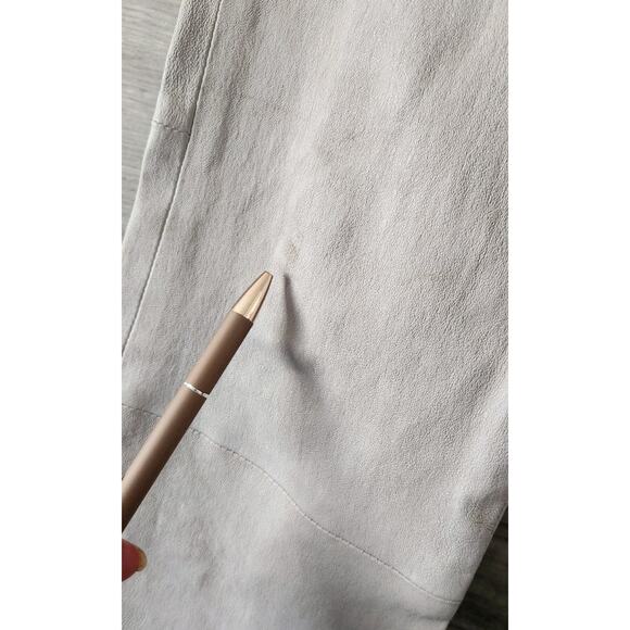 Ben Traverniti UNRAVEL PROJECT Ice Gray Leather Lace-Up Crop Pants Size 27 $2170 - Picture 8 of 8